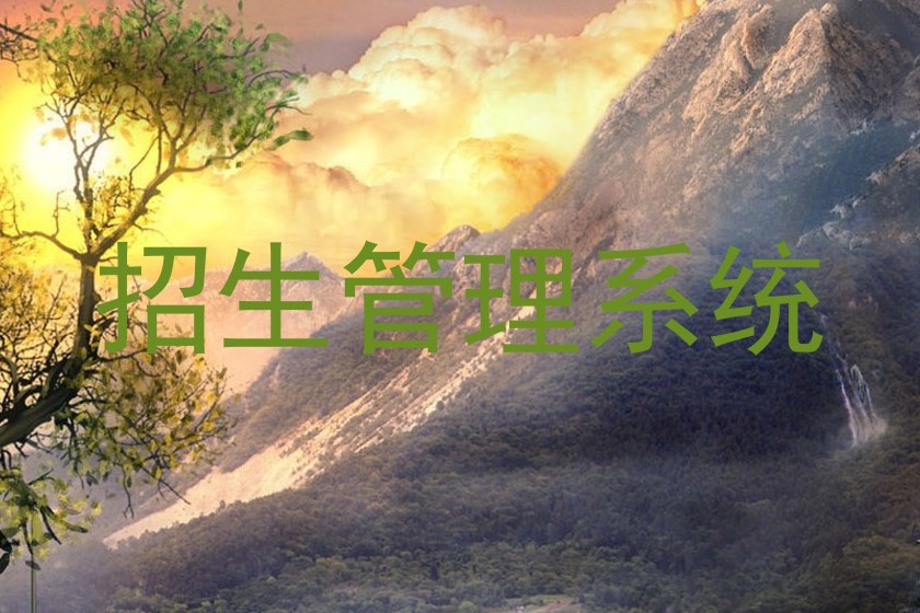 招生管理系统