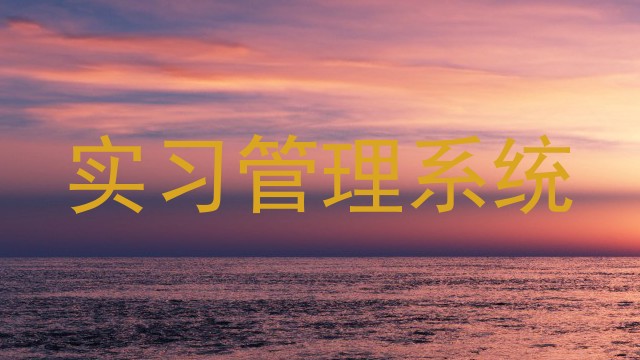 实习管理系统