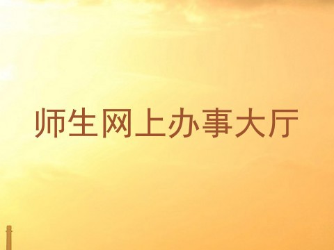 师生网上办事大厅
