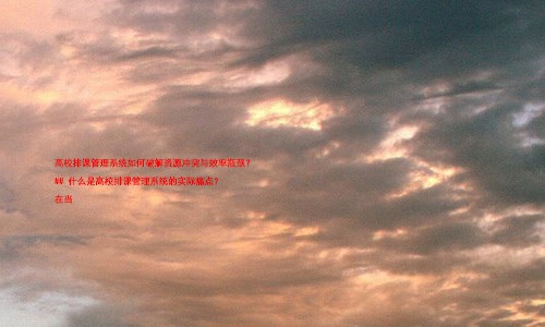 高校排课管理系统如何破解资源冲突与效率瓶颈?
## 什么是高校排课管理系统的实际痛点?
在当
