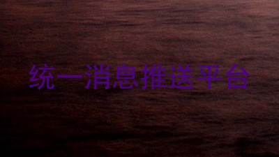 统一消息推送平台