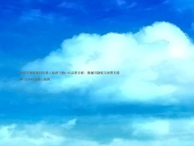 高校信息化项目负责人视角下的UIAS应用分析:数据可视化与决策支持
## 以UIAS为核心的高