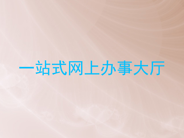 一站式网上办事大厅