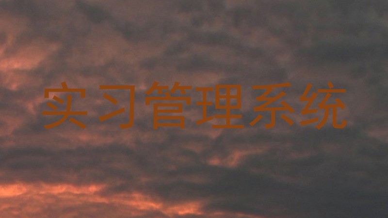 实习管理系统
