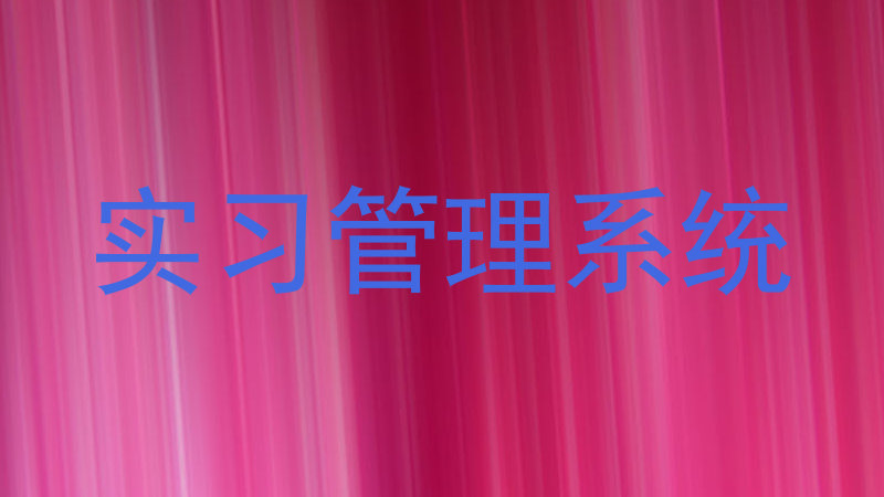 实习管理系统