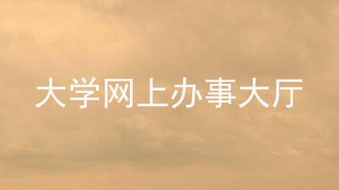 大学网上办事大厅