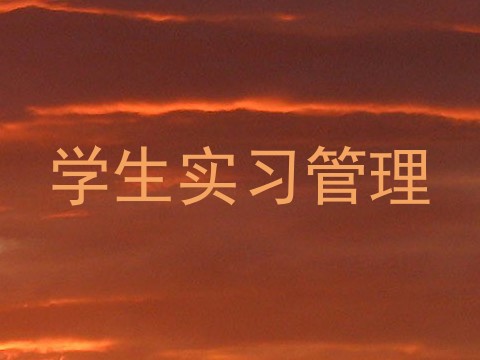 学生实习管理