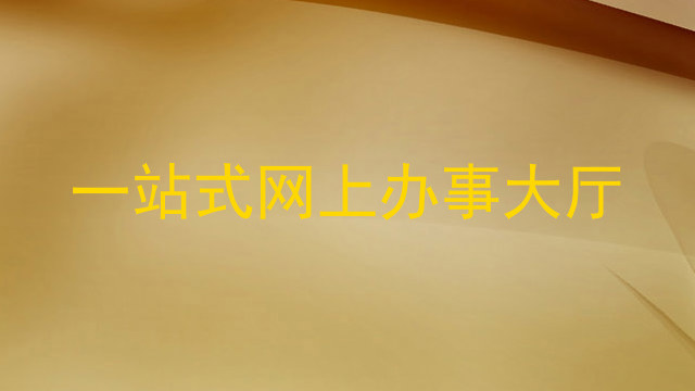 一站式网上办事大厅