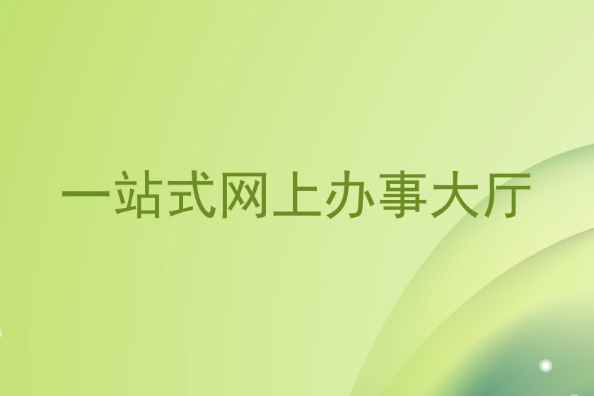 一站式网上办事大厅