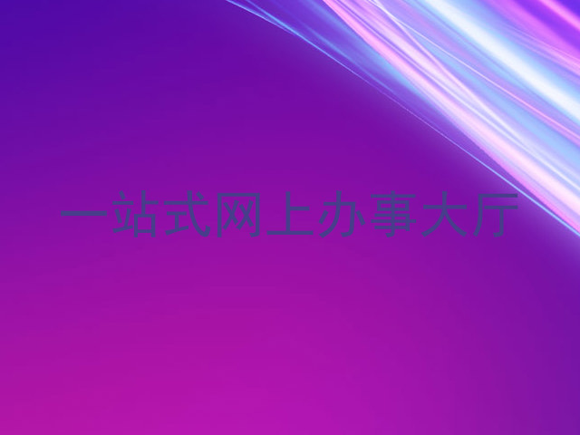一站式网上办事大厅