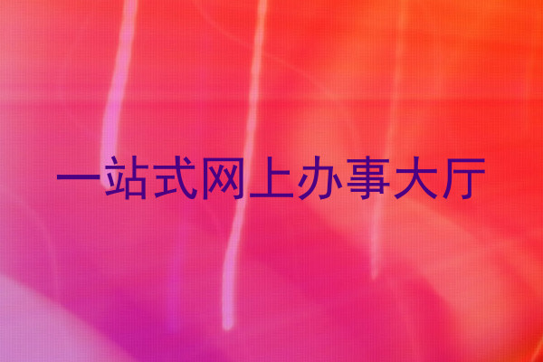 一站式网上办事大厅