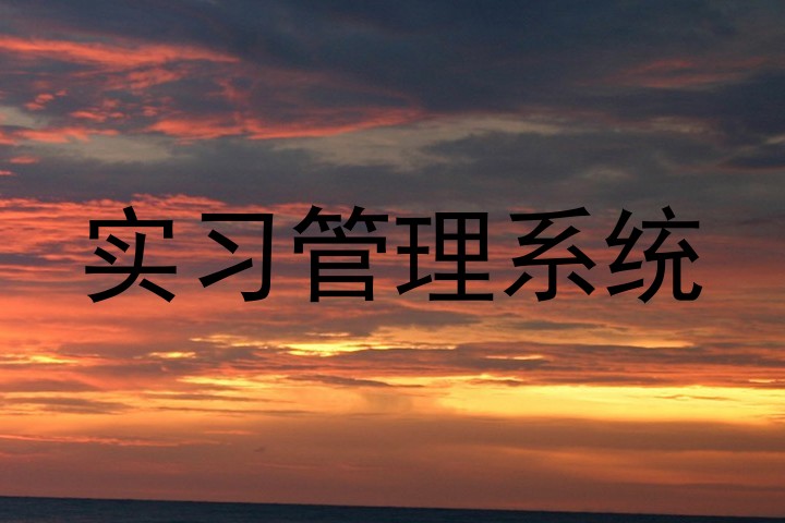 实习管理系统