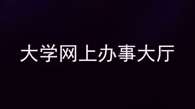 大学网上办事大厅