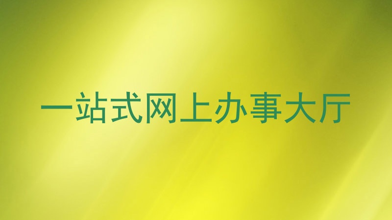 一站式网上办事大厅