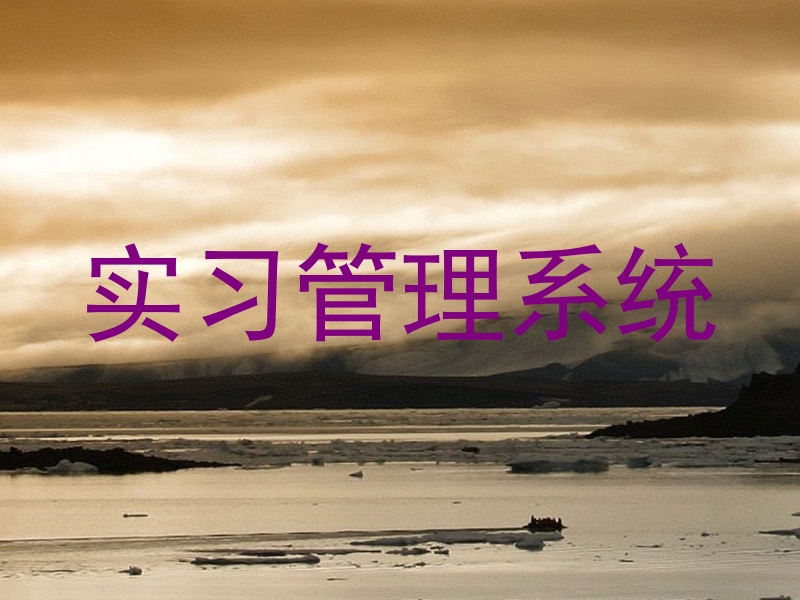 实习管理系统