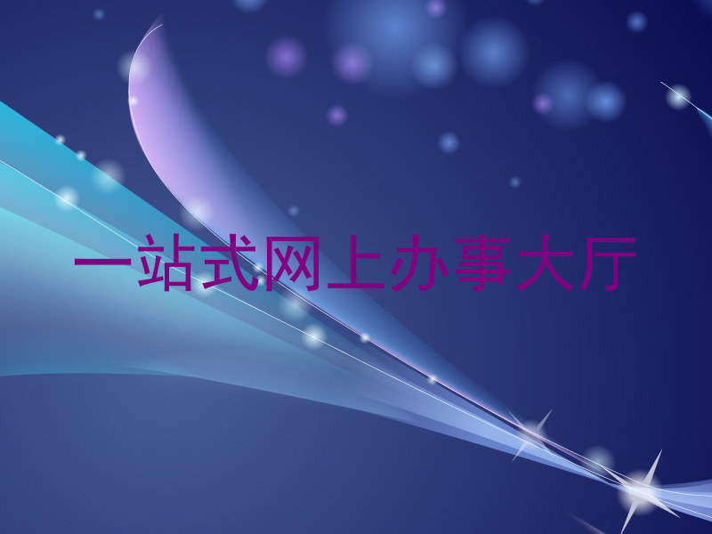 一站式网上办事大厅