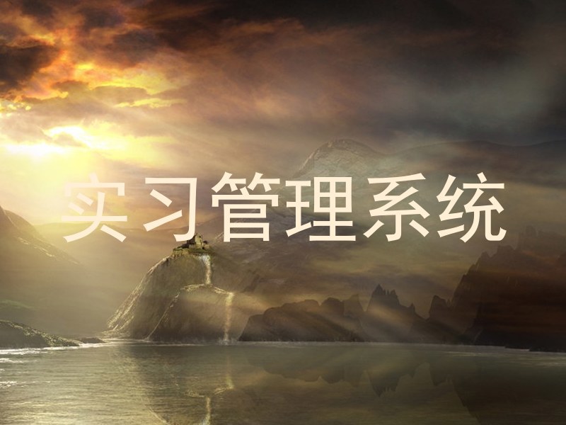 实习管理系统