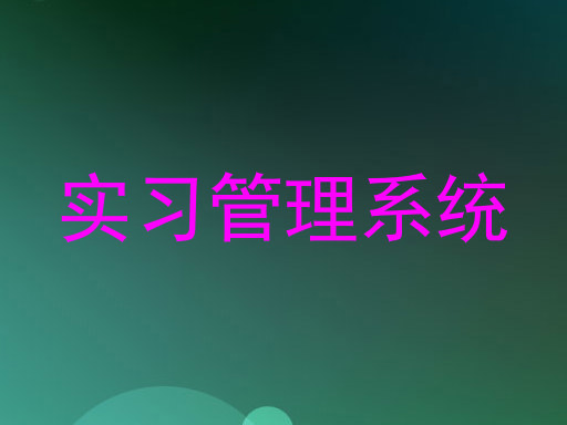 实习管理系统