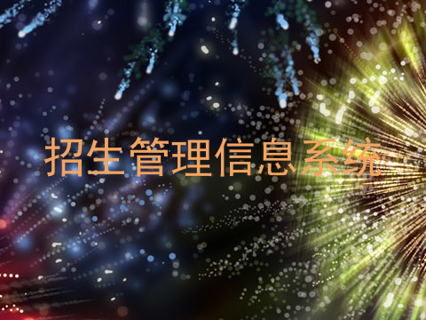 招生管理信息系统