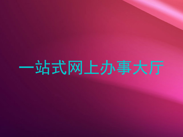一站式网上办事大厅