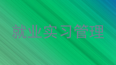 就业实习管理