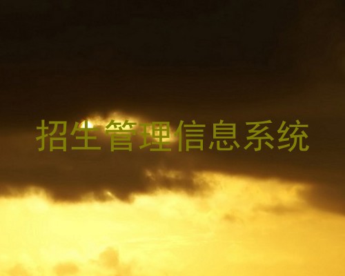 招生管理信息系统