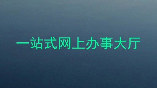 一站式网上办事大厅
