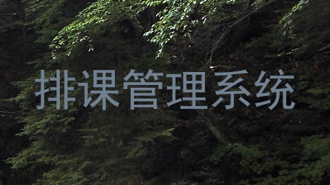 排课管理系统