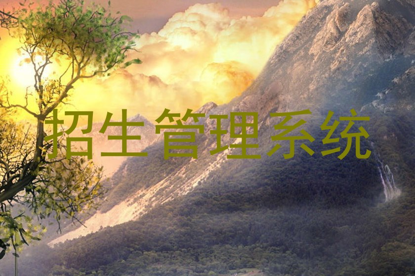 招生管理系统