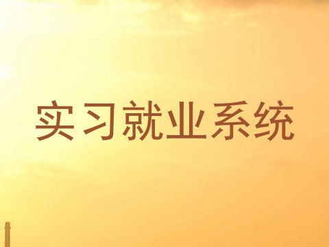 实习就业系统