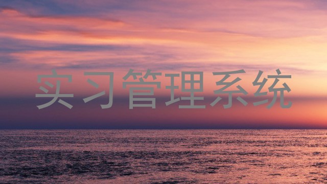 实习管理系统