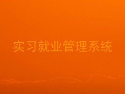 实习就业管理系统