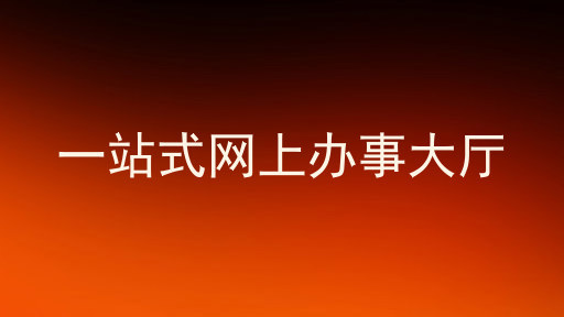 一站式网上办事大厅