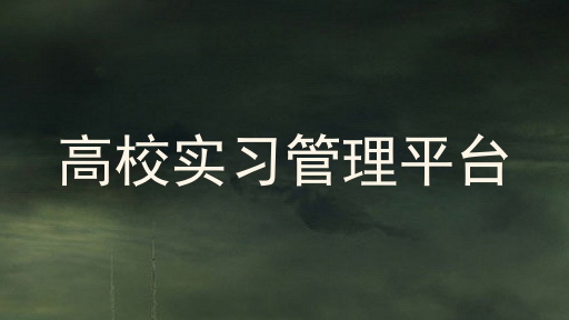高校实习管理平台