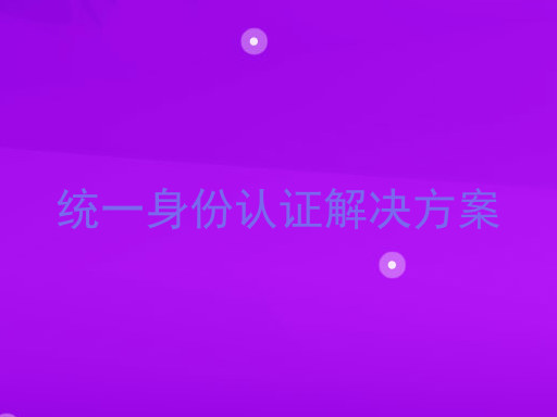 统一身份认证解决方案