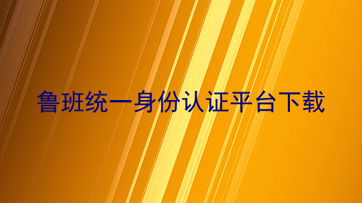 鲁班统一身份认证平台下载
