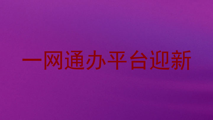 一网通办平台迎新