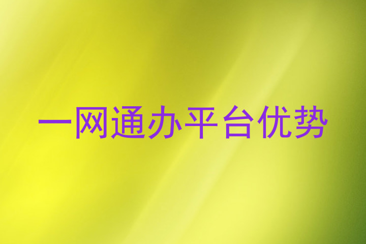 一网通办平台优势