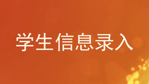 学生信息录入