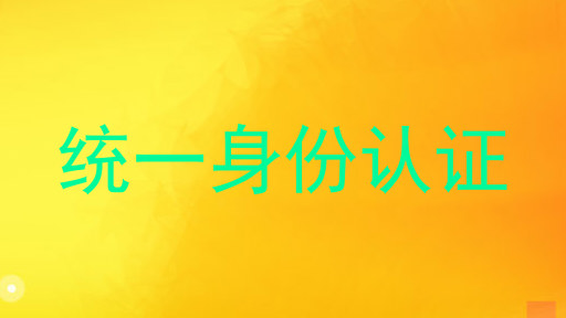 统一身份认证