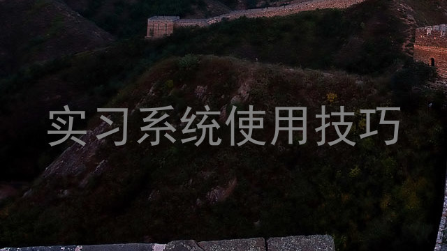 实习系统使用技巧