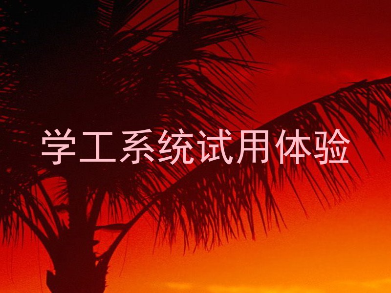 学工系统试用体验
