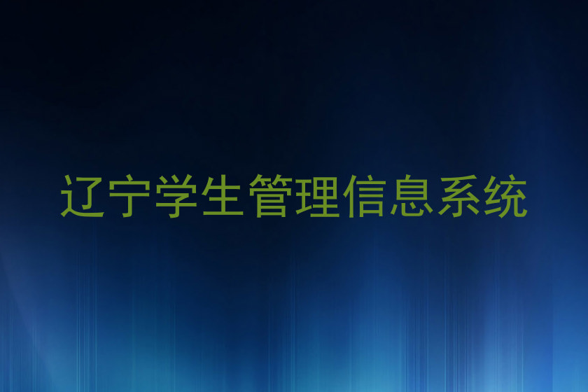 辽宁学生管理信息系统