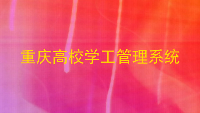 重庆高校学工管理系统