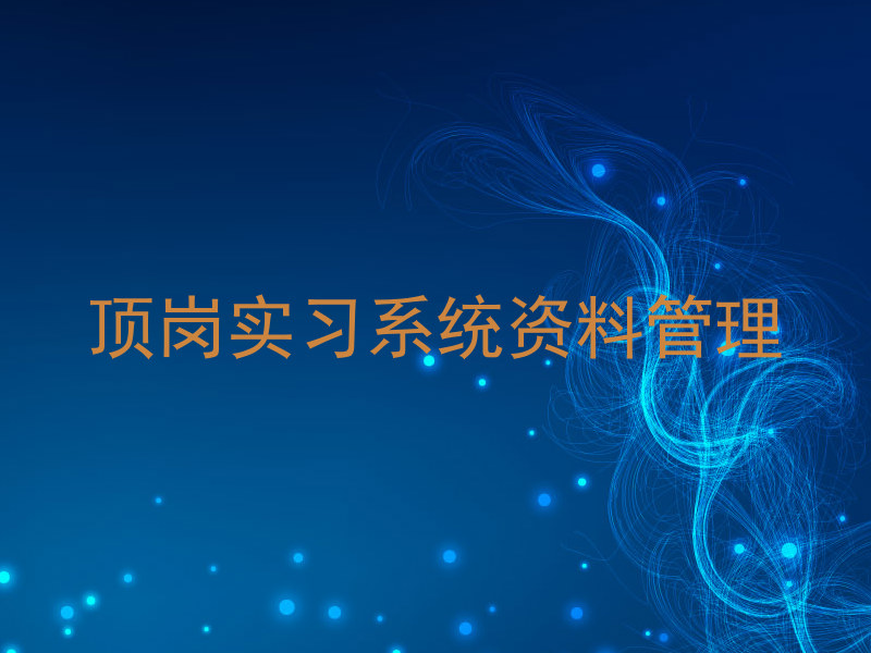 顶岗实习系统资料管理