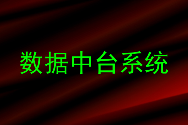 数据中台系统