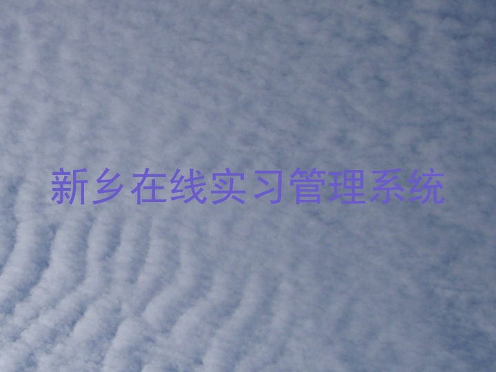 新乡在线实习管理系统