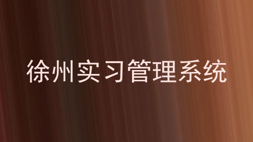 徐州实习管理系统