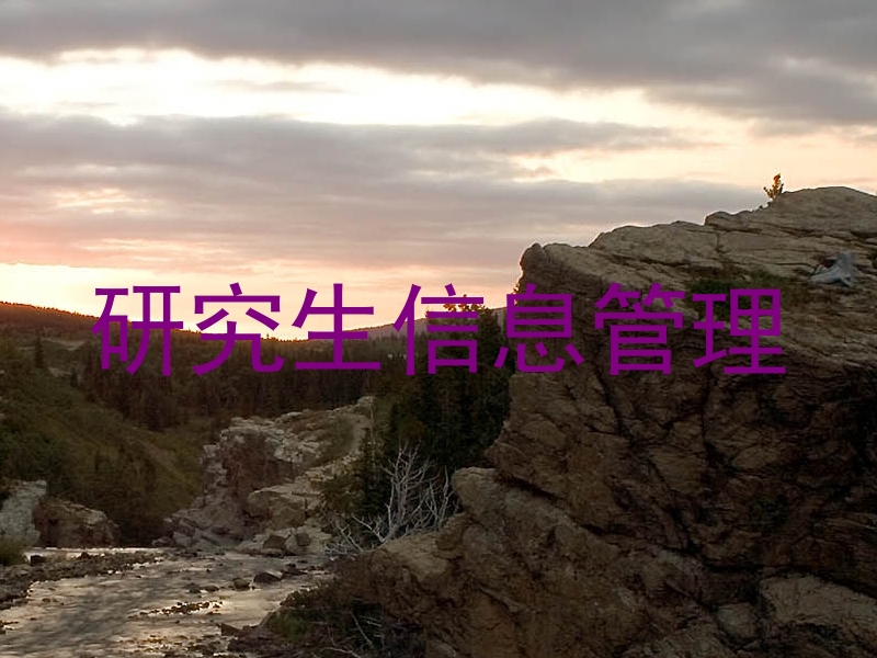 研究生信息管理