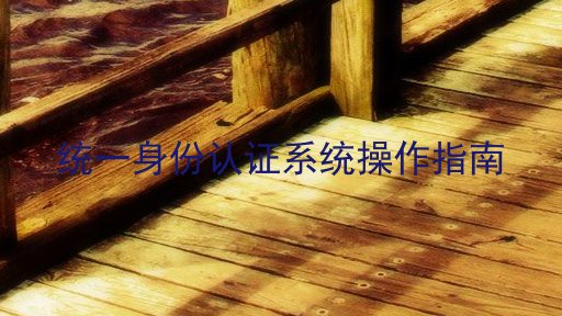 统一身份认证系统操作指南